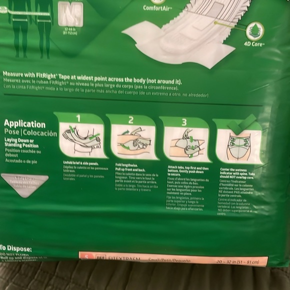 NWT FitRight OptIFit Briefs 20 Ct. Unisex Men or Women Disposable Underwear - Picture 7 of 14